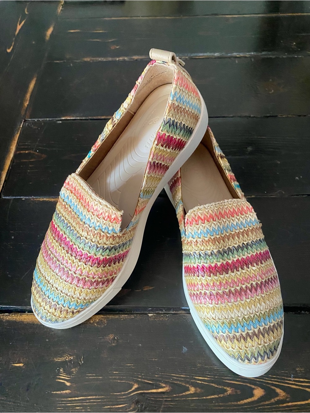 Multicolor Knit Slip-On Loafers - Casual Comfort